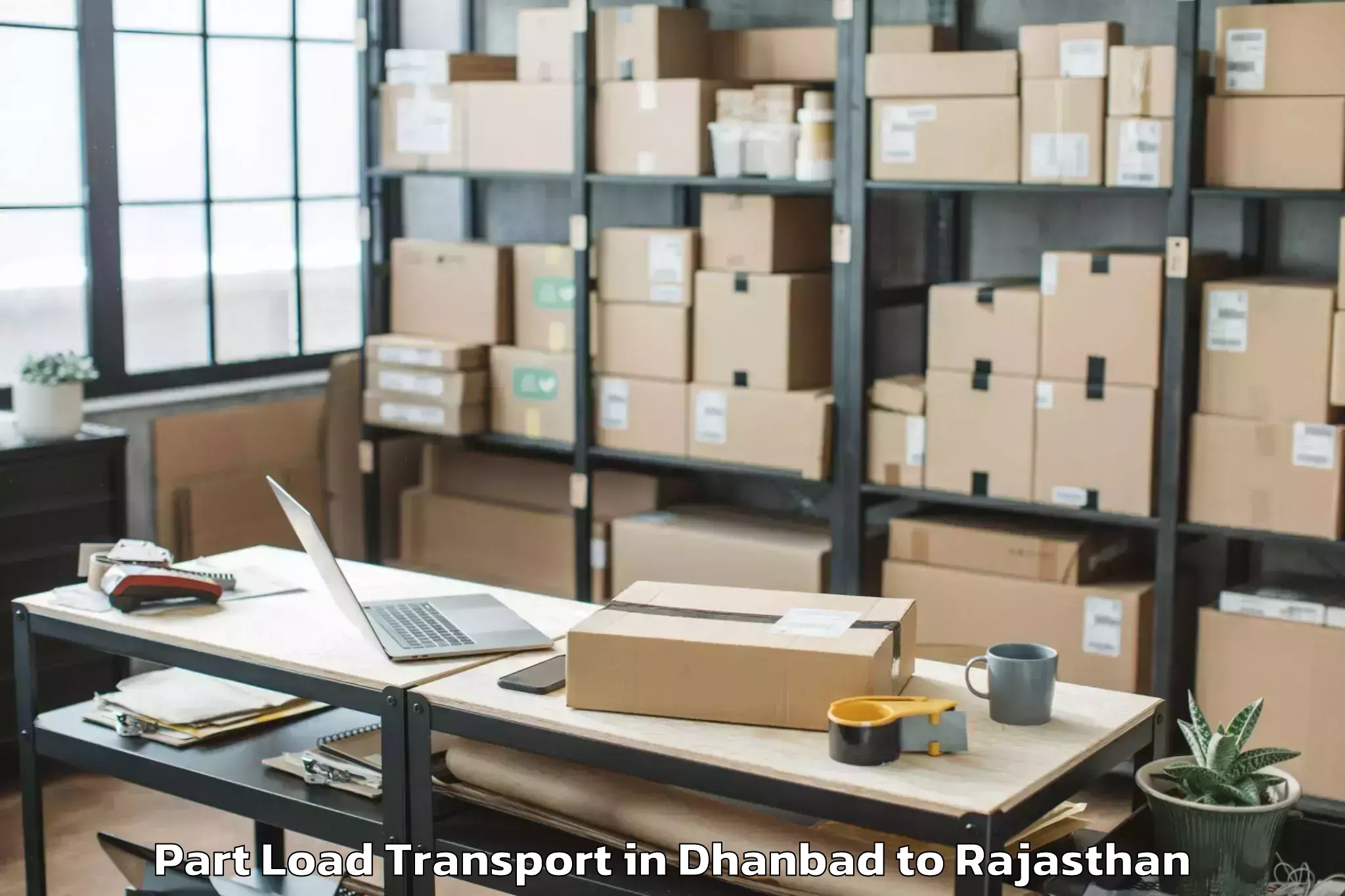 Dhanbad to Iihmr University Jaipur Part Load Transport Booking